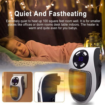 Portable Electric Heater Fan Heater Electric Ceramic Fan Energy-saving Heater Safe Quiet Heating Fan Room For Winter.