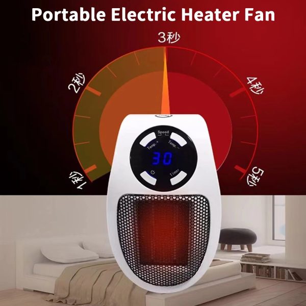 Portable Electric Heater Fan Heater Electric Ceramic Fan Energy-saving Heater Safe Quiet Heating Fan Room For Winter.